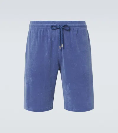 Vilebrequin Bolide Cotton-blend Bermuda Shorts In Blue