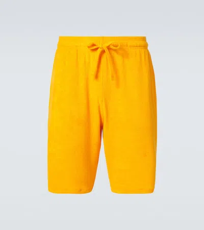 Vilebrequin Bolide Cotton-blend Terry Shorts In Yellow