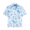 Vilebrequin Bowling Linen Shirt Medusa And Shells In White