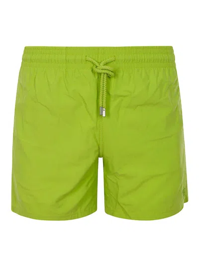 Vilebrequin Mens Lime Moorea Graphic-print Swim Shorts In Green