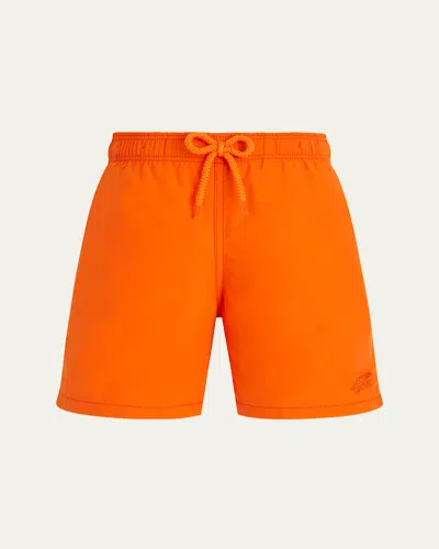 Vilebrequin Kids' Embroidered-detail Swim Shorts In Apr_abricot