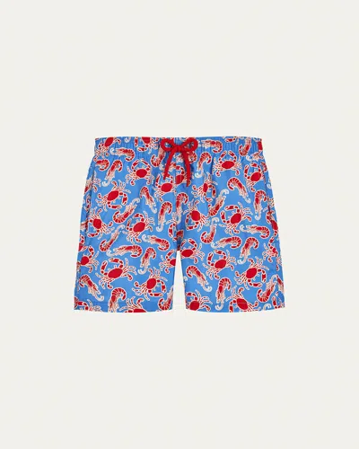 Vilebrequin Kids' Little Boy's & Boy's Crab 'n' Shrimp Swim Trunks In Blue Multi
