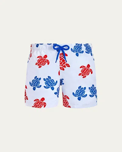 VILEBREQUIN BOY'S MULTICOLOR TURTLE-PRINT SWIM SHORTS