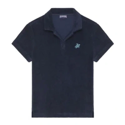 Vilebrequin Kids'  Boys' Embroidered Terry Polo In Blue
