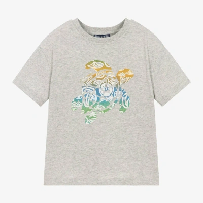 Vilebrequin Kids' Boys Grey Turtle Cotton T-shirt