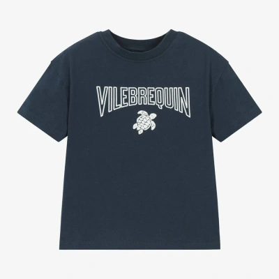 Vilebrequin Kids' Boys Navy Blue Cotton T-shirt