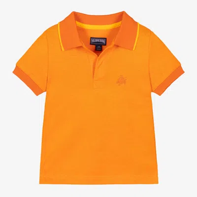 Vilebrequin Kids' Boys Orange Cotton Polo Shirt