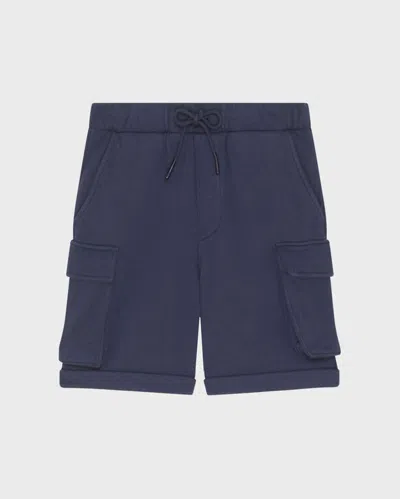 Vilebrequin Kids' Boys Organic Cotton Cargo Bermuda Shorts In Blue