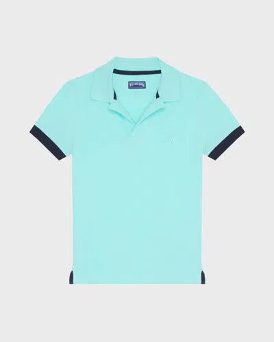 Vilebrequin Kids' Boys Organic Cotton Polo Solid In Blue