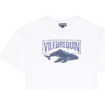 Vilebrequin Kids'  Boys Organic Cotton T-shirt Whale In White