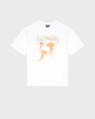 Vilebrequin Kids' Boys Oversize Organic Cotton T-shirt Medusa In White