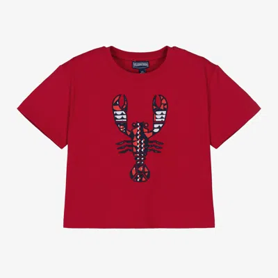 Vilebrequin Kids' Boys Red Cotton Lobster T-shirt