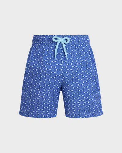 Vilebrequin Kids' Boys Stretch Swim Shorts Graphic Urchin In Blue