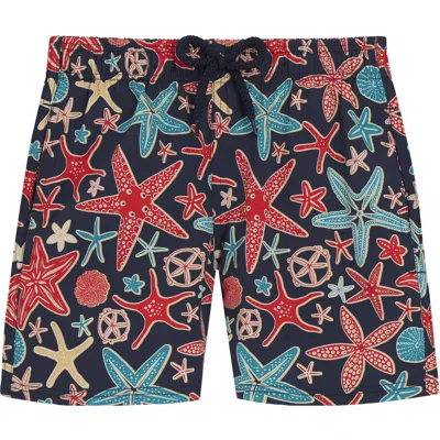Vilebrequin Boys Stretch Swim Shorts Holistarfish In Multi