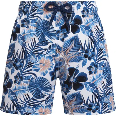 Vilebrequin Kids' Elasticated Floral Swim Shorts In Multi