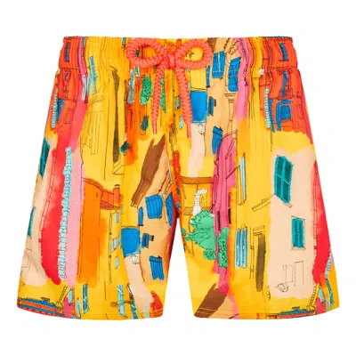 VILEBREQUIN BOYS STRETCH SWIM SHORTS SUNNY STREETS