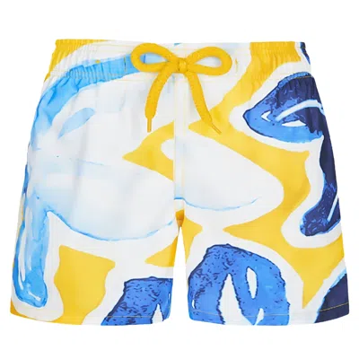 Vilebrequin Boys Swim Short Ultra-light And Packable Raiatea In Blue