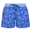 Vilebrequin Boys Swim Shorts Flocked Aquarium In Blue