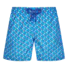 Vilebrequin Boys Swim Shorts Micro Starlettes In Blue