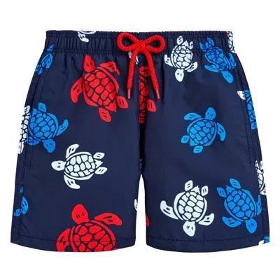 Vilebrequin Boys Swim Shorts Ronde Des Tortues Navy Blue