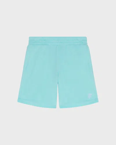 Vilebrequin Kids' Boys Terry Bermuda Shorts Embroidered Turtle In Blue