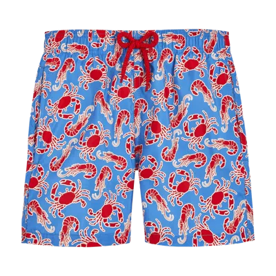 Vilebrequin Boys Ultra-light And Packable Swim Shorts Crabs &amp; Shrimps In Multi