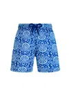 Vilebrequin Boys Ultra-light And Packable Swim Shorts Tribal Turtles