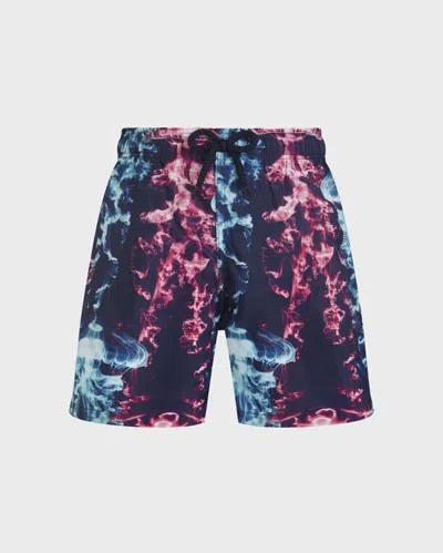 Vilebrequin Kids' Boys Ultra-light And Packable Swim Shorts X-ray Medusa In Blue