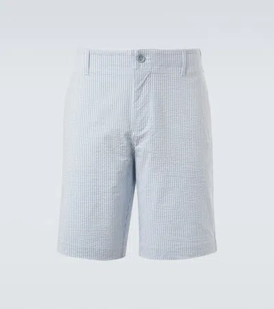 Vilebrequin Brad Striped Seersucker Bermuda Shorts In Blue