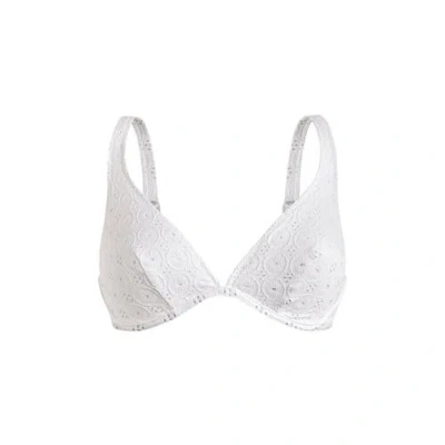 Vilebrequin Broderie Anglaise Underwire Bikini Top In White