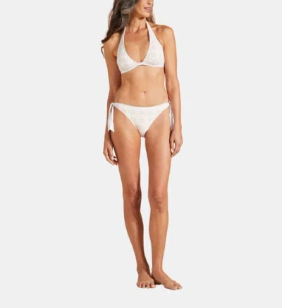 Vilebrequin Broderies Anglaises Bikini Bottom In Off White