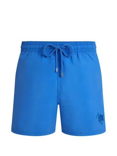 Vilebrequin Swim Shorts With Blue Gradient And Water-reactive Turtle Print