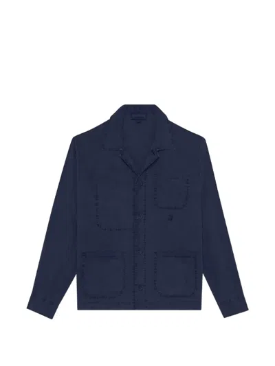 Vilebrequin Button-up Linen Shirt In Blue