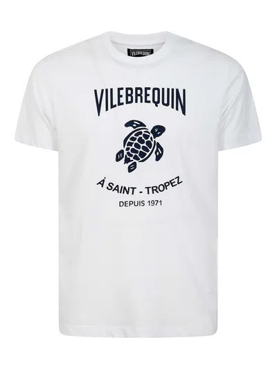 Vilebrequin Turtle-print Crew-neck T-shirt In White