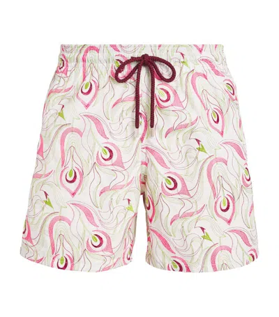 Vilebrequin Camo Flowers Mistral Swim Shorts In White