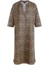 Vilebrequin Carapaces Linen Dress In Blue