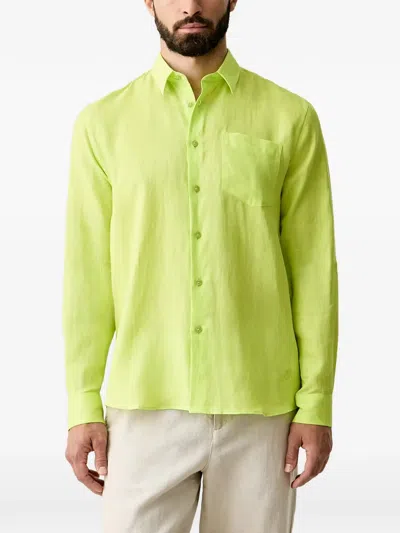 Vilebrequin Caroubis Chest-pocket Shirt In Green