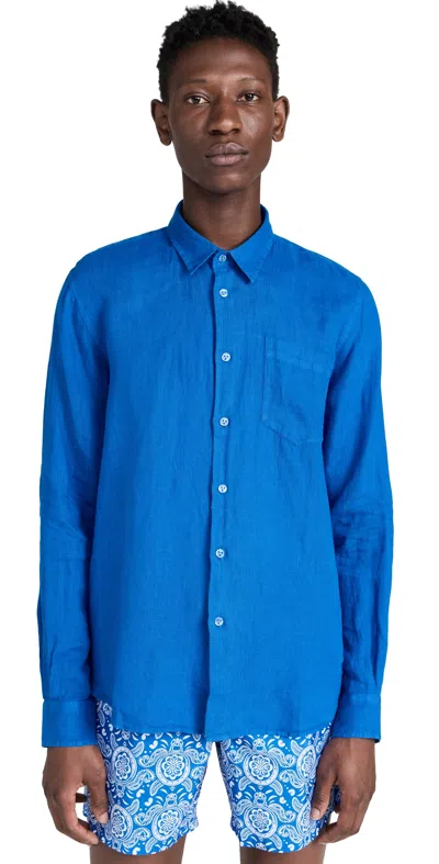 VILEBREQUIN CAROUBIS LINEN SHIRT PALACE