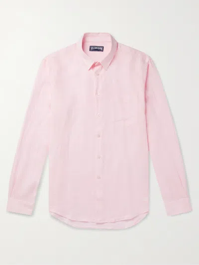 Vilebrequin Turtle-embroidered Shirt In Pink