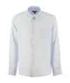 Vilebrequin Caroubis Long-sleeved Linen Shirt In White