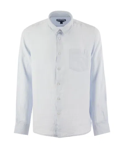 Vilebrequin Caroubis Long-sleeved Linen Shirt In White