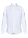 Vilebrequin White Linen Shirt With Turtle Embroidery
