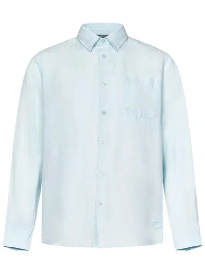 Vilebrequin Relaxed Fit Clear Blue Linen Shirt