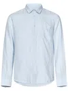 Vilebrequin Relaxed Fit Clear Blue Linen Shirt In Blue