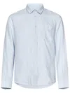Vilebrequin Relaxed Fit Clear Blue Linen Shirt In Clear Blue