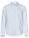 Vilebrequin Relaxed Fit Clear Blue Linen Shirt In Clear Blue