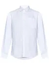 Vilebrequin White Linen Shirt With Turtle Embroidery In White