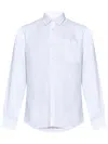 Vilebrequin White Linen Shirt With Turtle Embroidery In White