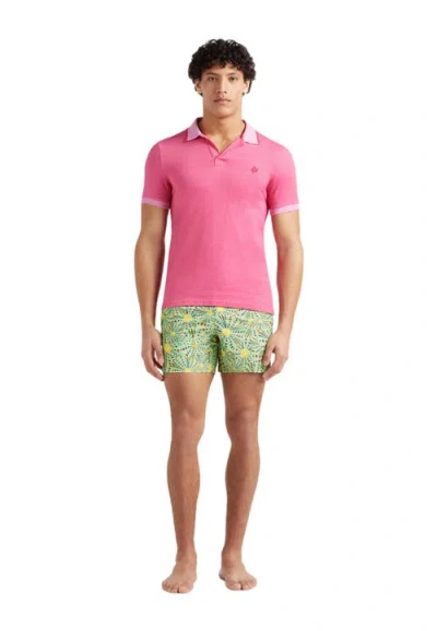 Vilebrequin Palan Classic Fit Cotton Pique Polo Shirt In Petunia