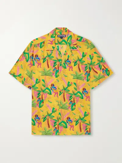 Vilebrequin Charli Camp-collar Printed Habotai Shirt In Multi